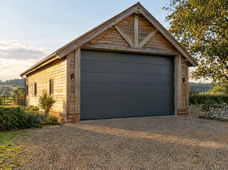 Large and oversized sectional garage doors – example of the door type