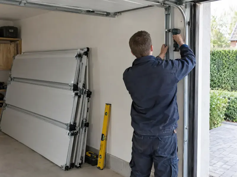 Sectional garage door installation – example of the door type