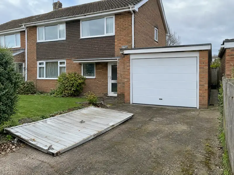 Up-and-over to sectional door replacement – example of the door type